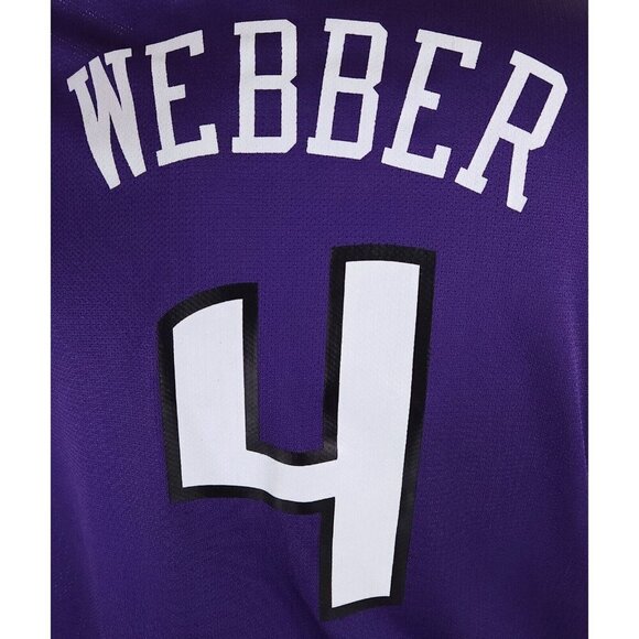 NBA Reebok Sacramento Kings Chris Webber #4 Jersey XL Purple - Picture 7 of 8